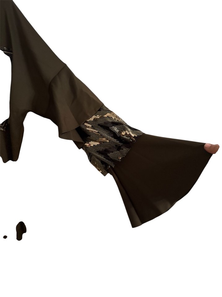 Kahverengi Fırfırlı Uzun Kollu Sweatshirt - Görsel 2