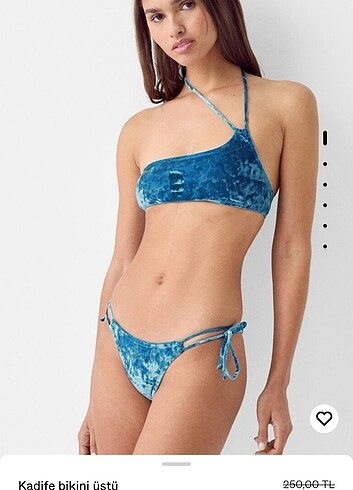 bershka kadife bikini üstü 