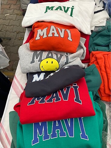 m Beden kırmızı Renk Mavi Sweatshirt