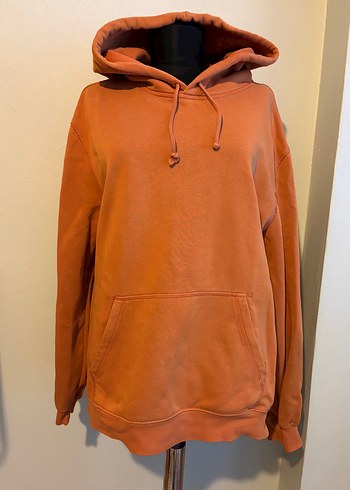 H&M Rahat Ve Sik Turuncu Kapusonlu Sweatshirt