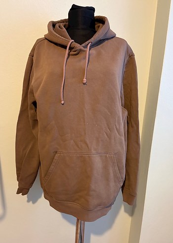 H&M Rahat Ve Sik Kahverengi Kapusonlu Sweatshirt