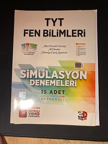3D tyt fen bilimleri denemeleri