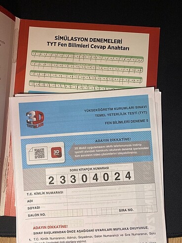  3D tyt fen bilimleri denemeleri