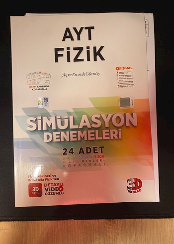 3D yayınları AYT Fizik Simülasyon Denemeleri 24 Adet