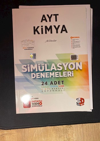 3D yayınları AYT Kimya Simülasyon Denemeleri 24 Adet