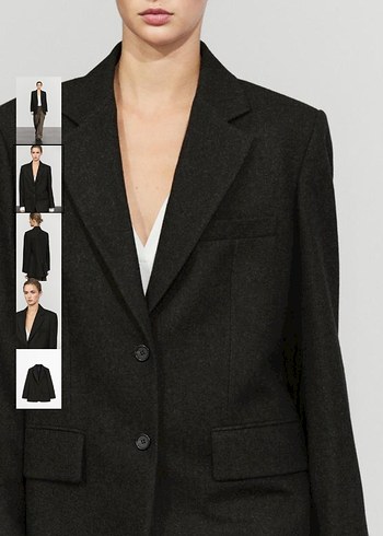 Massimo Dutti Sikligin Simgesi Siyah Tek Dugmeli Blazer