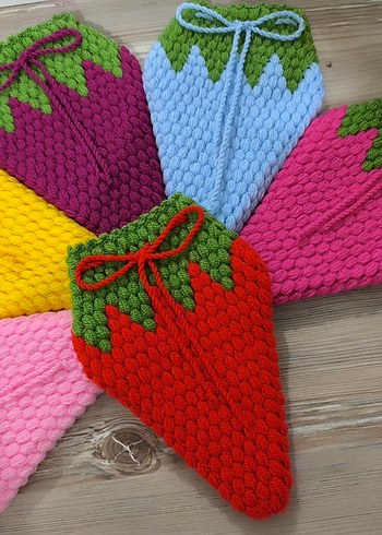 Çilek desen banyo lifi - Görsel 2