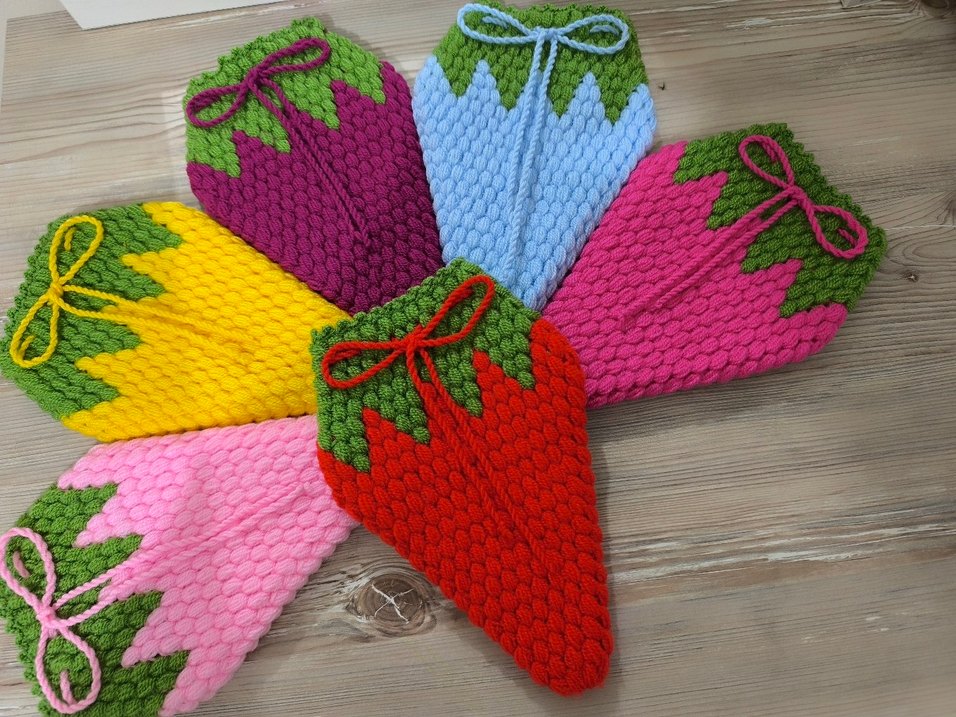 Çilek desen banyo lifi - Görsel 2