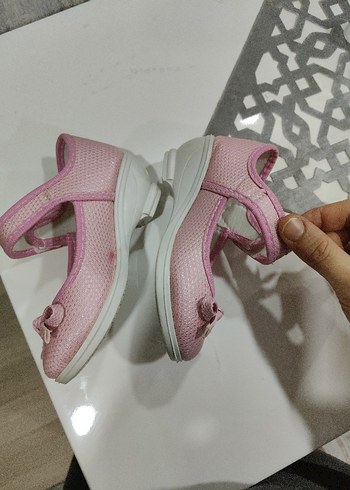 Pembe Kız Çocuk Babet Ayakkabı Velcro - Görsel 3
