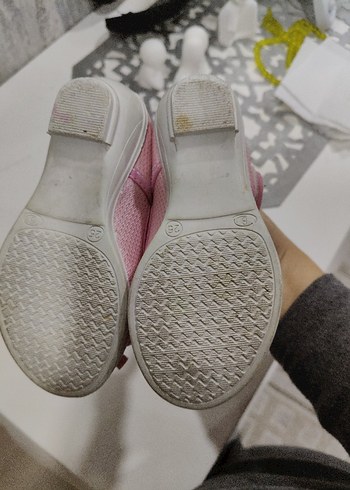Pembe Kız Çocuk Babet Ayakkabı Velcro - Görsel 4