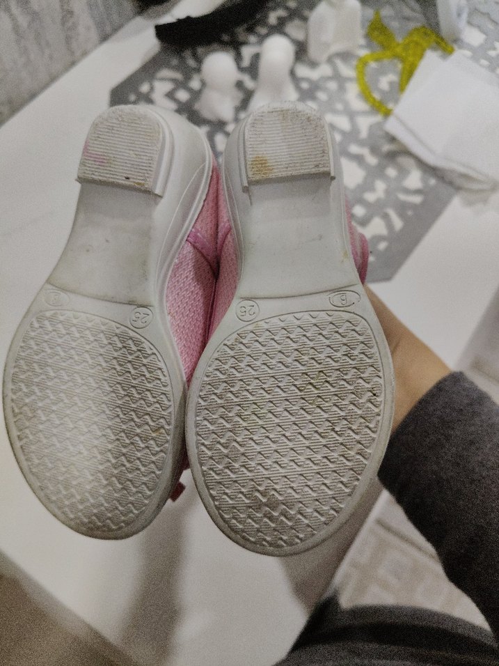 Pembe Kız Çocuk Babet Ayakkabı Velcro - Görsel 4