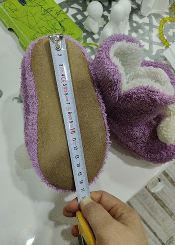 Mor Renkli Kız Çocuk Triko Sıcak Ev Terliği - Görsel 6