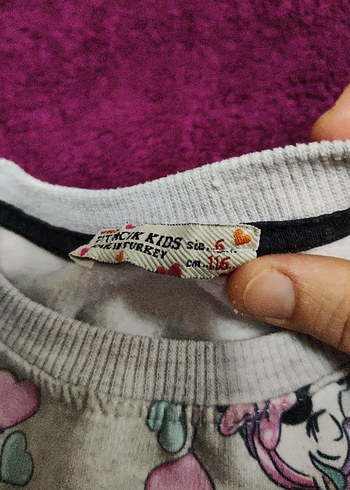 Gri Baskılı Kız Eşofman Takımı Minnie mouse - Görsel 2