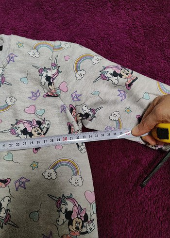 Gri Baskılı Kız Eşofman Takımı Minnie mouse - Görsel 7