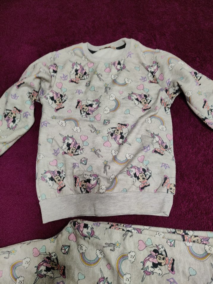 Gri Baskılı Kız Eşofman Takımı Minnie mouse - Görsel 3