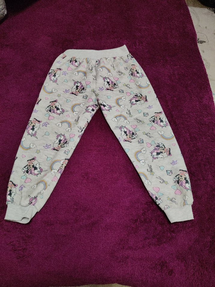 Gri Baskılı Kız Eşofman Takımı Minnie mouse - Görsel 4