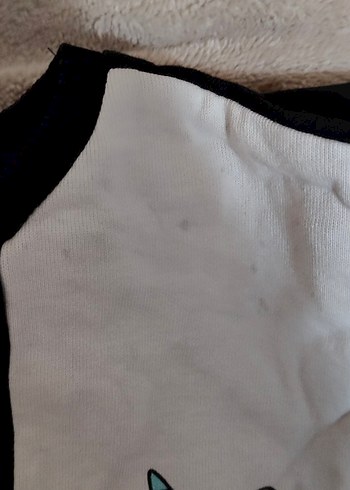 Kız Çocuk Siyah Pamuklu Uzun Kollu eşofman - Görsel 5