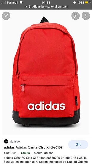 Adidas sırt çantası