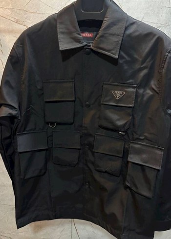 Prada Siyah Cok Cepli İsci Ceket