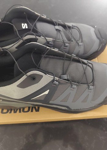 Salomon Gri Siyah Outdoor Kosu Ayakkabisi