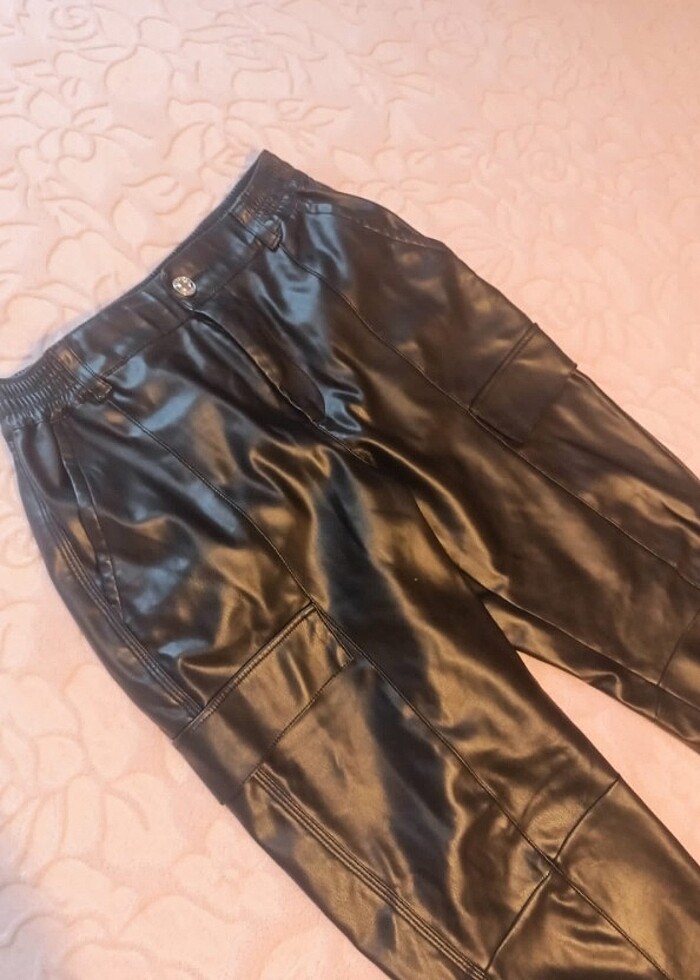 BERSHKA DERİ PANTOLON M BEDEN - Görsel 5
