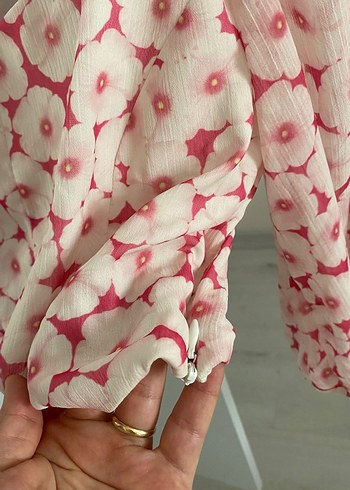 LCW Pembe Desenli Kısa Bluz crop - Görsel 4