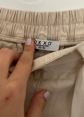 xs Beden ten rengi Renk Bej Kadın Keten Salaş Pantolon