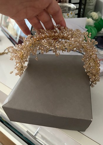 Accessorize Bej Boncuklu Bohem Tarzı Saç Aksesuarı