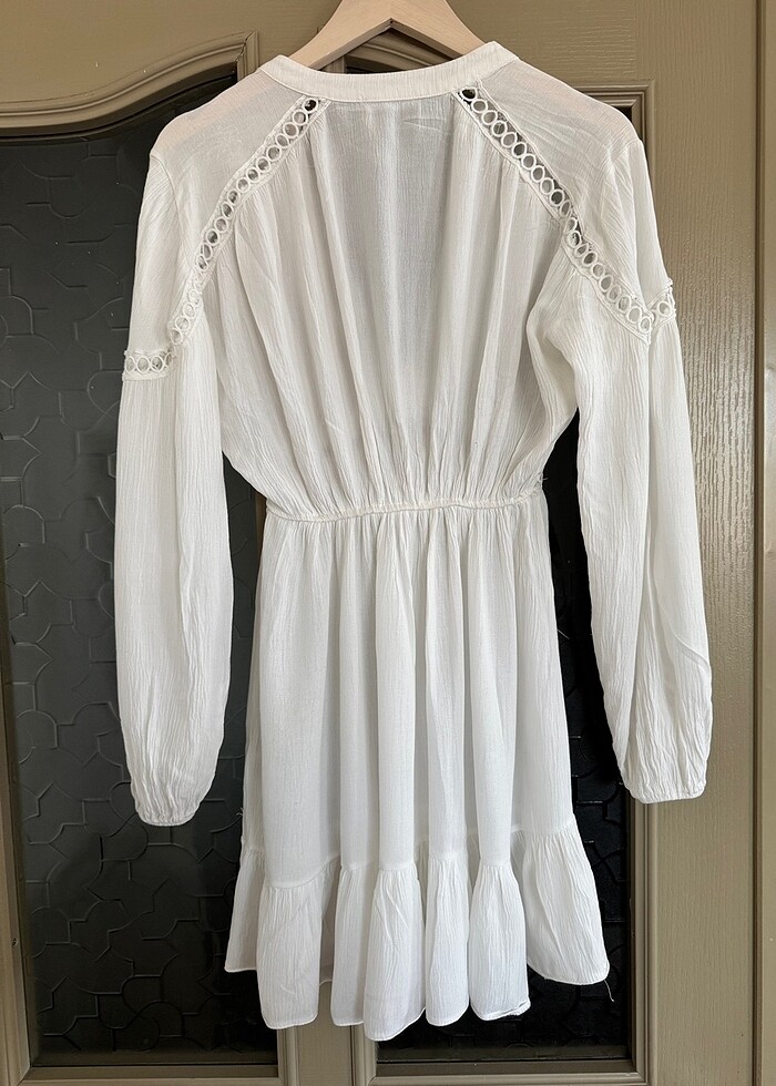 Trendyol milla beyaz plaj elbisesi pareo - Görsel 4