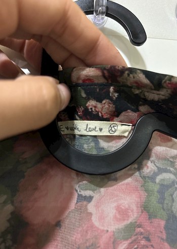 Bordo Çiçek Desenli Uzun Kollu Kadın Gömlek - Görsel 2