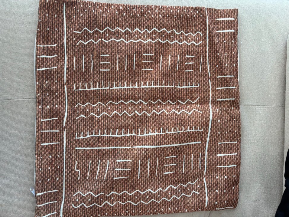 Bordo Nakışlı Bohem kırlent kılıfı seti - Görsel 2