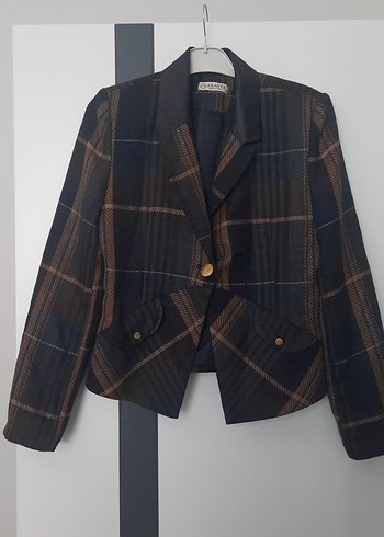 Zara Klasik Ekose Blazer Ceket