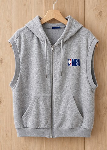Defacto Nba Gri Melanj Kapusonlu Sweatshirt