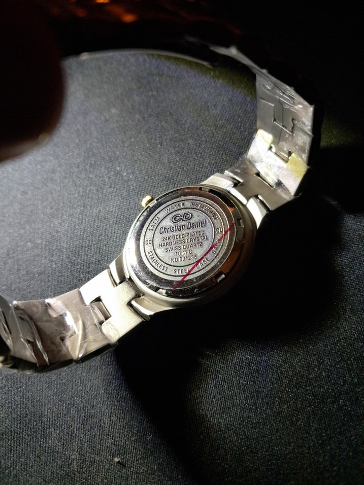 Christian Daniel 24K Altın Kaplama Seramik Vintage Saat — görsel 5/7