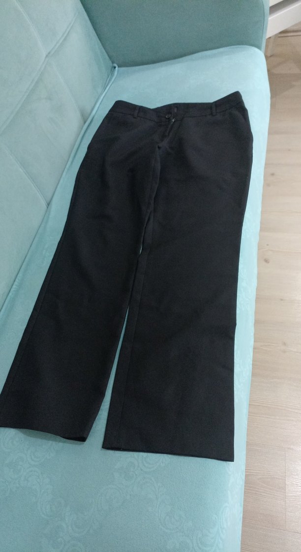 Siyah Düz Kesim Pantolon kumaş pantolon — görsel 3/10