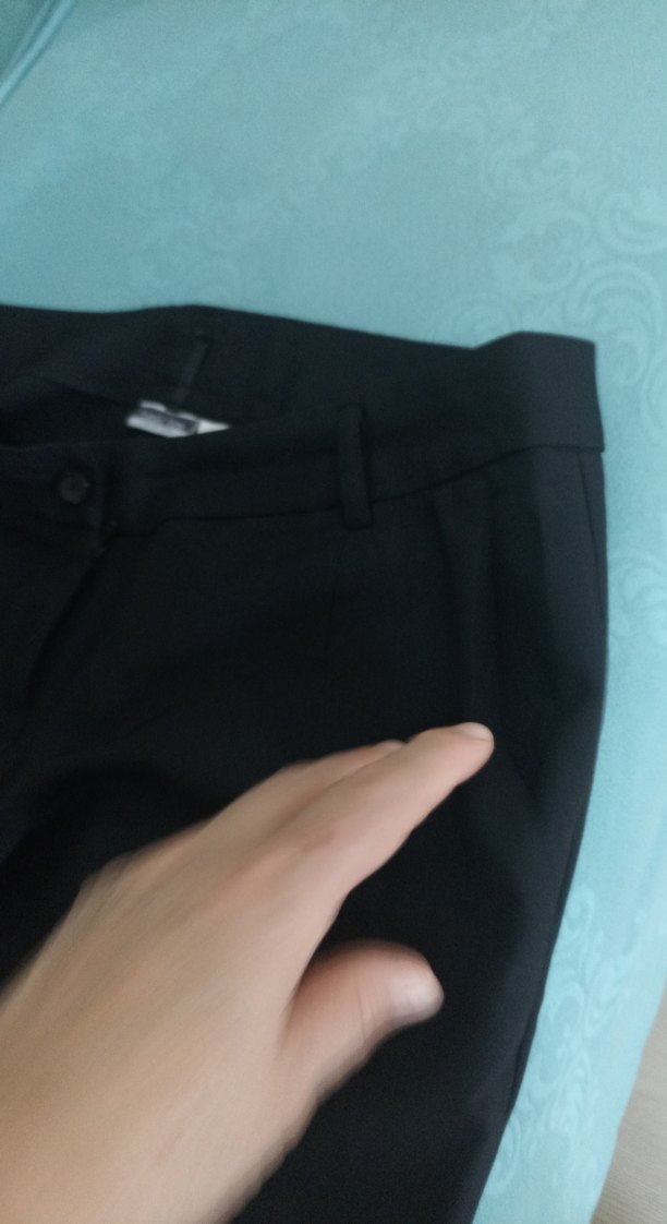 Siyah Düz Kesim Pantolon kumaş pantolon — görsel 9/10