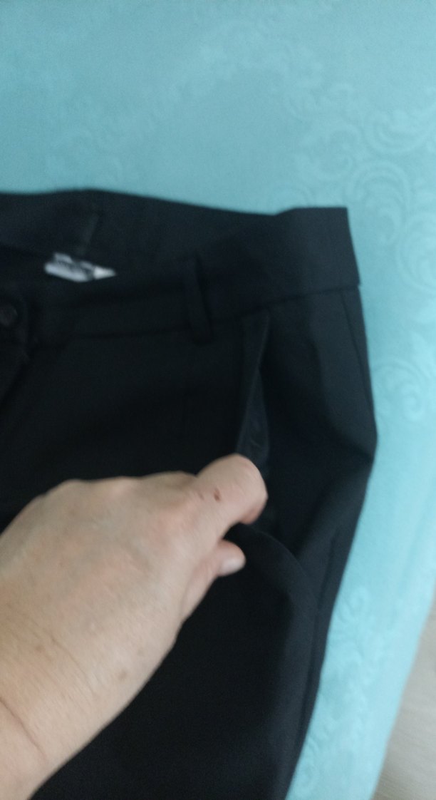Siyah Düz Kesim Pantolon kumaş pantolon — görsel 7/10