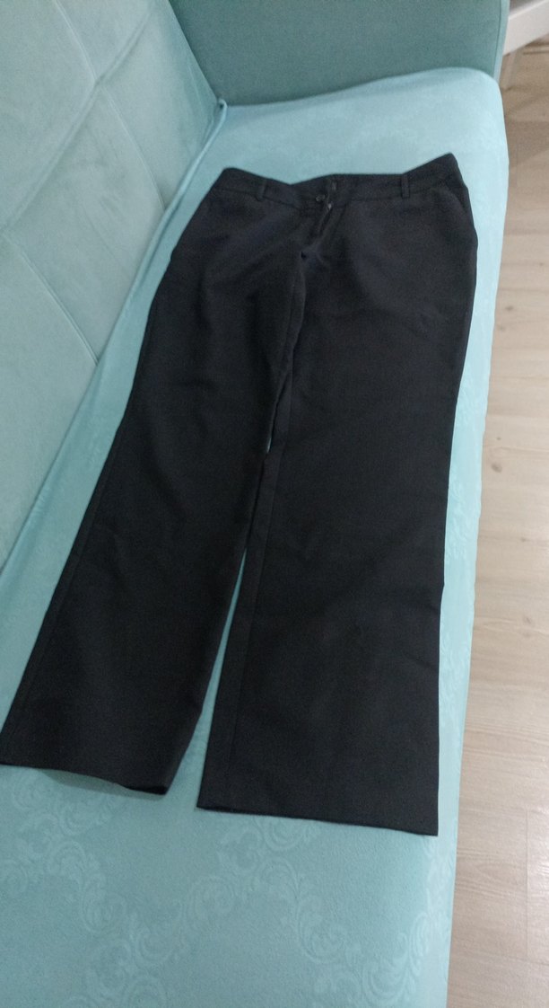 Siyah Düz Kesim Pantolon kumaş pantolon — görsel 4/10