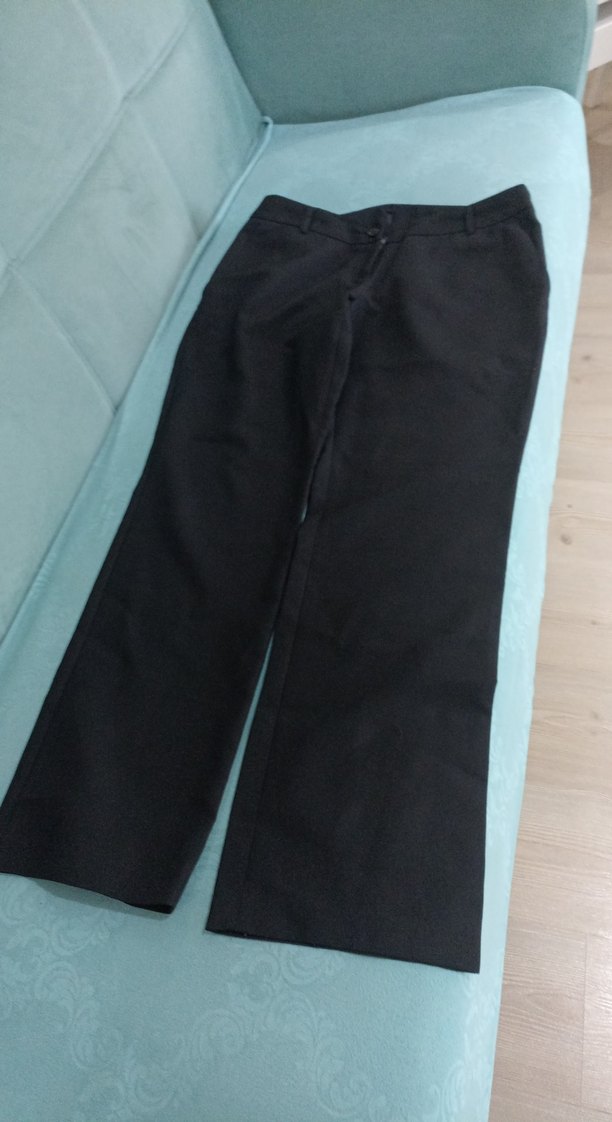 Siyah Düz Kesim Pantolon kumaş pantolon — görsel 2/10