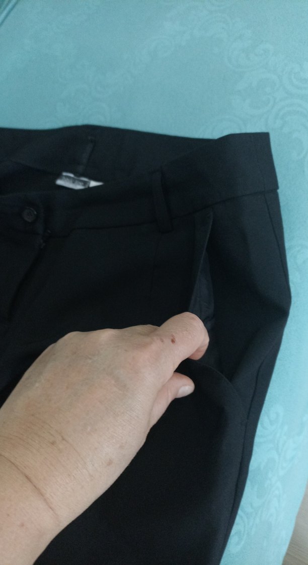 Siyah Düz Kesim Pantolon kumaş pantolon — görsel 8/10