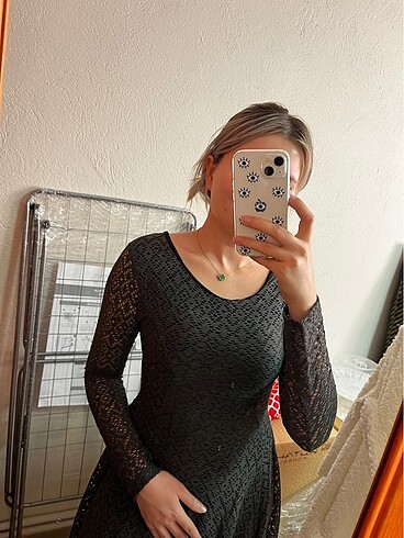 Diğer Füme delikli kısa elbise