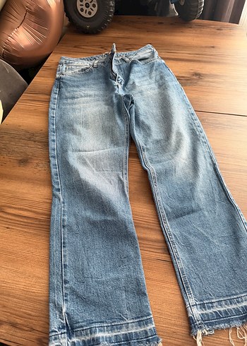 Defacto Acik Mavi Yikamali Rahat Denim Jean