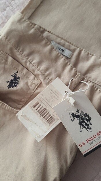 U.S Polo Assn. Etiketli polo keten chino pantolon