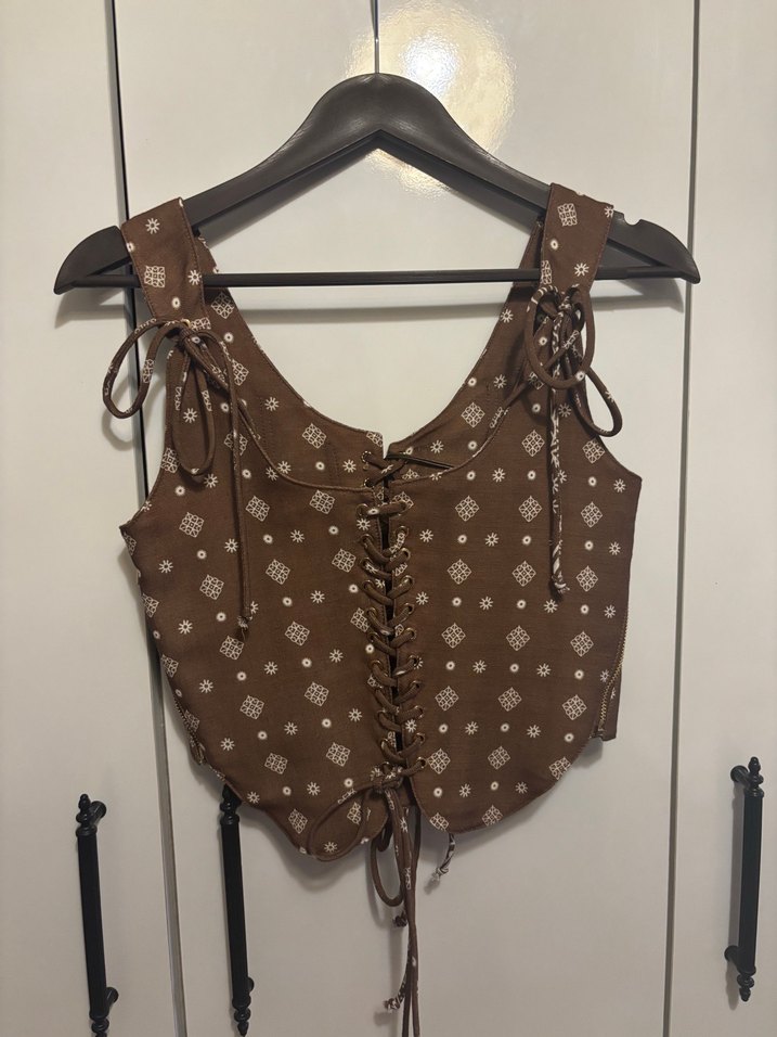 Bohem Farah Linen Bluz — görsel 3/7