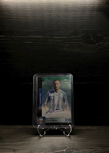 Walter Samuel 99 İmzali Arjantin Karti