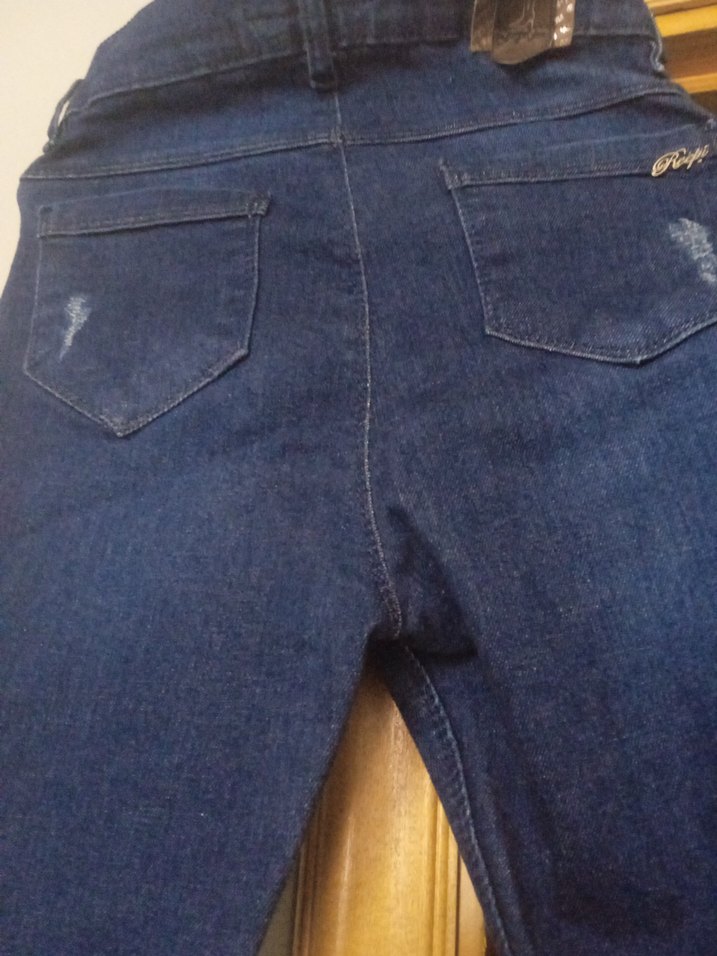 Koyu Mavi Dar Paça Yıkamalı Denim Jean — görsel 8/9
