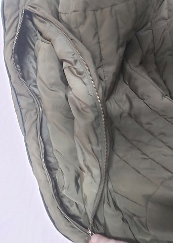 Zara haki Kürklü Kadın Kışlık Mont - Görsel 5