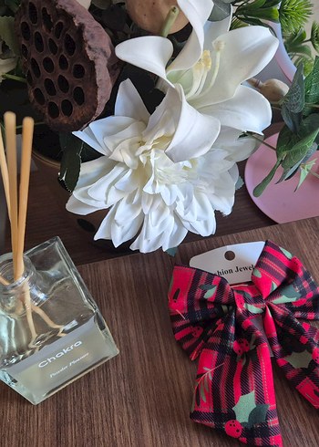 Renkli Ekose Fiyonk Saç Aksesuarı - Görsel 2