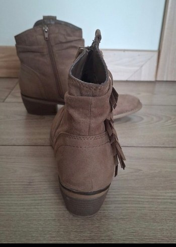 Bej Süet Kadın Dolgu Topuk Bot - Görsel 3