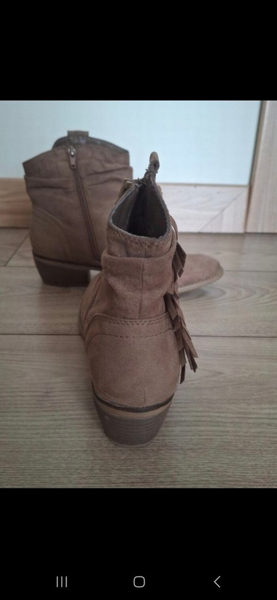 Bej Süet Kadın Dolgu Topuk Bot - Görsel 3